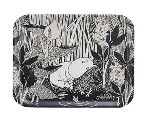 Muurla - Moomin Tray 28x36 cm, Originals The Pond - Black and White
