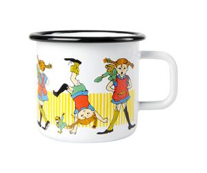 Muurla Pippi Longstocking enamel mug 3.7 dl White