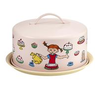 Muurla - Pippi's Birthday Cake Plate With Dome - Pink