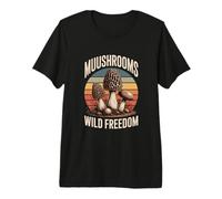 MUUSHROOMS Wild Freedom Retro Forest Mushrooms Premium T-Shirt