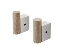 Muuto Attach hook 2-pack Oak-aluminum
