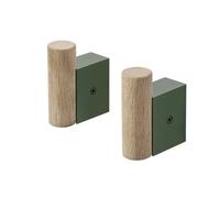 Muuto Attach hook 2-pack Oak-dark green