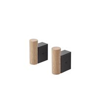 Muuto Attach Hook Oak/Black 2 Pcs.