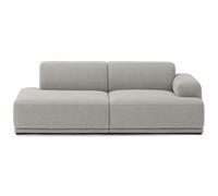 Muuto - Connect Soft Modular 2-seater Sofa With Open Left Side, Clay 12 - Grey