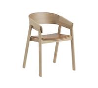 Muuto - Cover Armchair, Refine Leather Cognac / Oak - Cognac