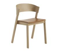 Muuto Cover Side Chair leather Cognac-oak