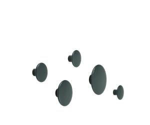 Muuto Dots Hooks Metal 5 Pcs. Dark Green