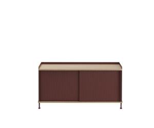 Muuto Enfold Cabinet 124x45 Oak/Deep Red