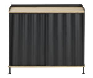 Muuto - Enfold Sideboard 45x100 cm, Lacquered Oak / Anthracite - Anthracite