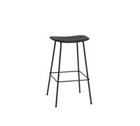 Muuto Fiber Bar Stool w. Tube Base Black H76 cm