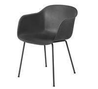 Muuto Fiber Chair with arm rest Anthracite Black (plastic)