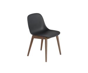 Muuto Fiber Dining Chair w. Wood Base Dark Brown