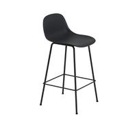 Muuto Fiber Tube Bar Chair With Back Rest 65 Cm Black