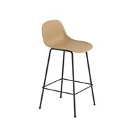 Muuto Fiber Tube Bar Chair With Back Rest 65 Cm Ochre-Black (plastic)