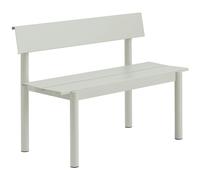 Muuto - Linear Bench With Backrest 110 cm, Grey - Grey