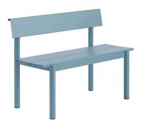 Muuto - Linear Bench With Backrest 110 cm, Pale Blue - Pale Blue