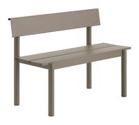 Muuto - Linear Bench With Backrest 110 cm, Taupe - Taupe