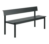 Linear Steel Bench Outdoor bench with backrest 170x34 cm Muuto