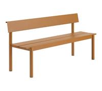 Muuto - Linear Bench With Backrest 170 cm, Burnt Orange - Burnt Orange