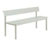 Muuto - Linear Bench With Backrest 170 cm, Grey - Grey
