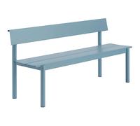 Muuto - Linear Bench With Backrest 170 cm, Pale Blue - Pale Blue
