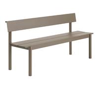Muuto - Linear Bench With Backrest 170 cm, Taupe - Taupe