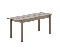 Muuto Linear steel bench 110 cm Taupe