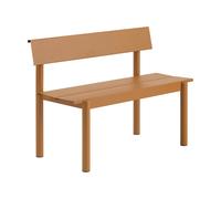 Muuto Linear Steel bench with backrest Burnt orange, 110x34 cm