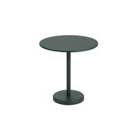 Muuto Linear Steel Café Garden Table Dark Green Ø70