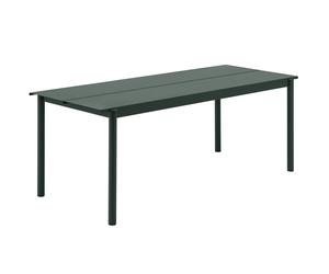 Muuto Linear steel table 75x200 cm Dark green