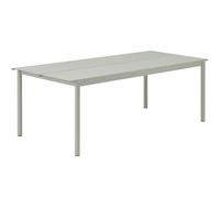 Muuto - Linear Table Steel 90x220 cm, Grey - Grey