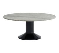 Muuto - Midst Coffee Table Ø90 cm, Grey Marble / Black - Black