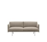 Muuto Outline 2-seater Sofa Ecriture 240/ Aluminum