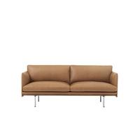 Muuto Outline 2-seater Sofa Leather/Cognac/ Black