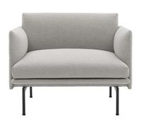 Muuto - Outline Armchair, Black Aluminium / Clay 12 - Clay