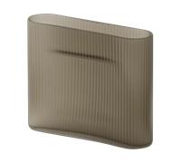 Muuto - Ridge Vase Frosted Glass 16,5 cm, Taupe - Taupe