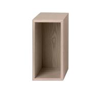 Muuto Stacked 2.0 shelving with back plate, small oak