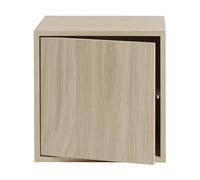 Muuto Stacked 2.0 shelving with door, medium Oak
