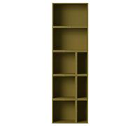 Muuto - Stacked Configuration 7 Bookshelf, Dark Green - Brown Green