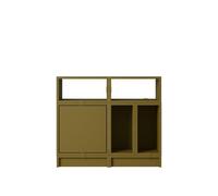 Muuto Stacked Office Shelving Configuration 5 Brown-Green