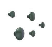 Muuto The Dots clothes hook metal 5 pack dark green