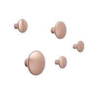 Muuto The Dots clothes hook metal 5 pack rose