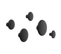 Muuto The Dots coat hooks, 5-pack Black stained ash