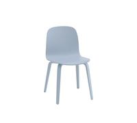 Muuto Visu Dining Chair With Wooden Base Light Blue