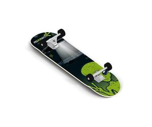 muuwmi ABEC 5 Skateboard with backpack, Unisex, Wave Design (Alien)