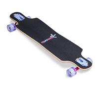 Muuwmi ABEC 7 Longboard, for children and adults, Skateboards, with or without lighting wheels (Space with Lighting Wheels)