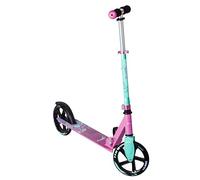 muuwmi Aluminium Scooter, 200 mm, ABEC 5, GS Approved, Height Adjustable, XL Deck, Pink/Turquoise