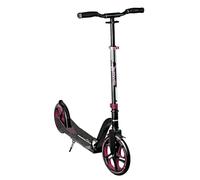 muuwmi Aluminium Scooter Pro - Foldable KickScooter with extra large 250/215 mm wheels, ABEC 7 ball bearings, Height Adjustable in red