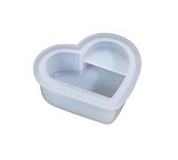 MUUYYI 3D Heart Resin Mold Business Card Holder Silicone Mold Name Card Display Holder Epoxy Resin Casting Mold for Crafts