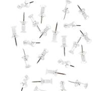 MUUZLL Pin, 200Pcs Clear Push Pins, 3/8-Inch Steel Tip & 1/2-Inch Plastic Tip, Heavy Duty, Rustproof, Minimalist Style, Perfect for School & Office Use